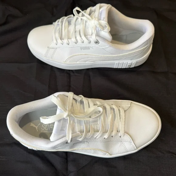 PUMA Women's Classic White Sneakers - Picture 6 of 8